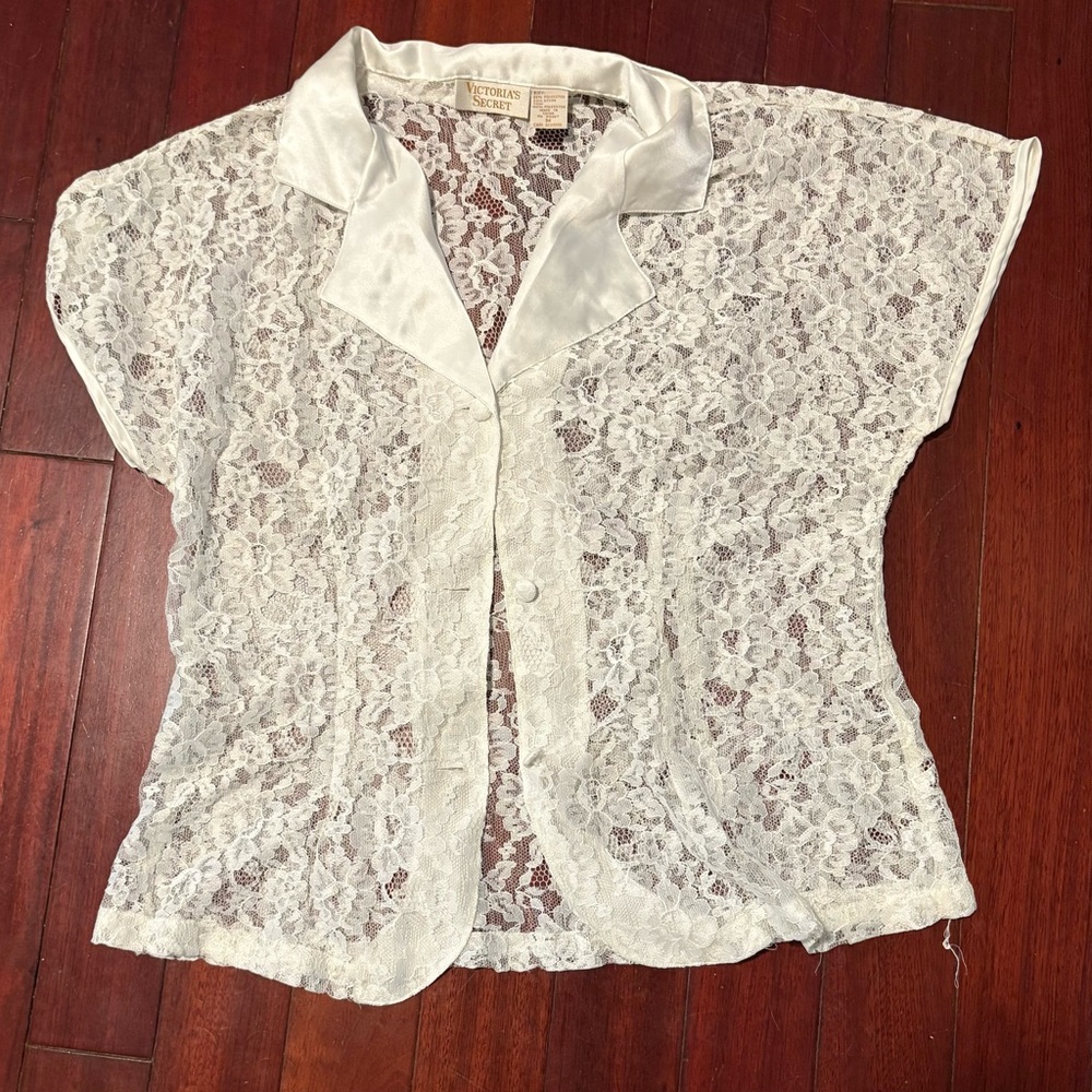 Victoria's Secret Cream Satin Sleepwear size Medium - Picture 6 of 7